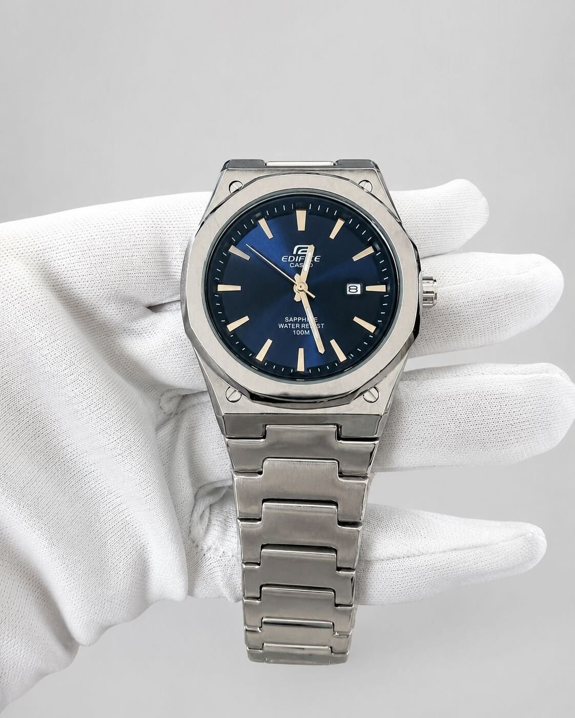 Casio Edifice Blue Dial Steel