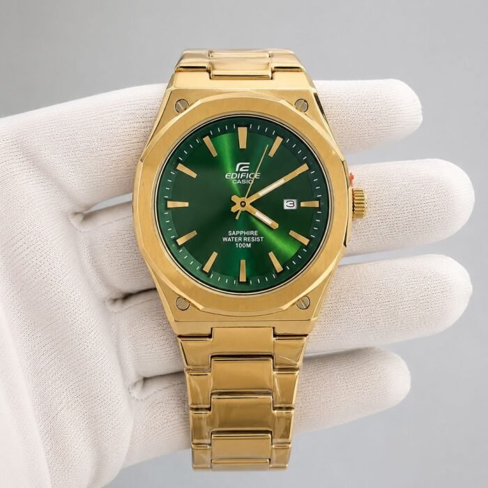 Casio Edifice Green Dial Gold