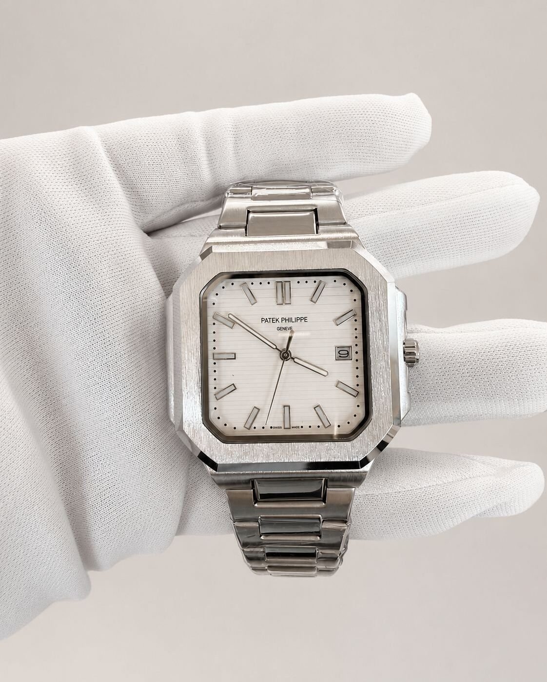 Patek Philippe Cubitus White Dial Steel