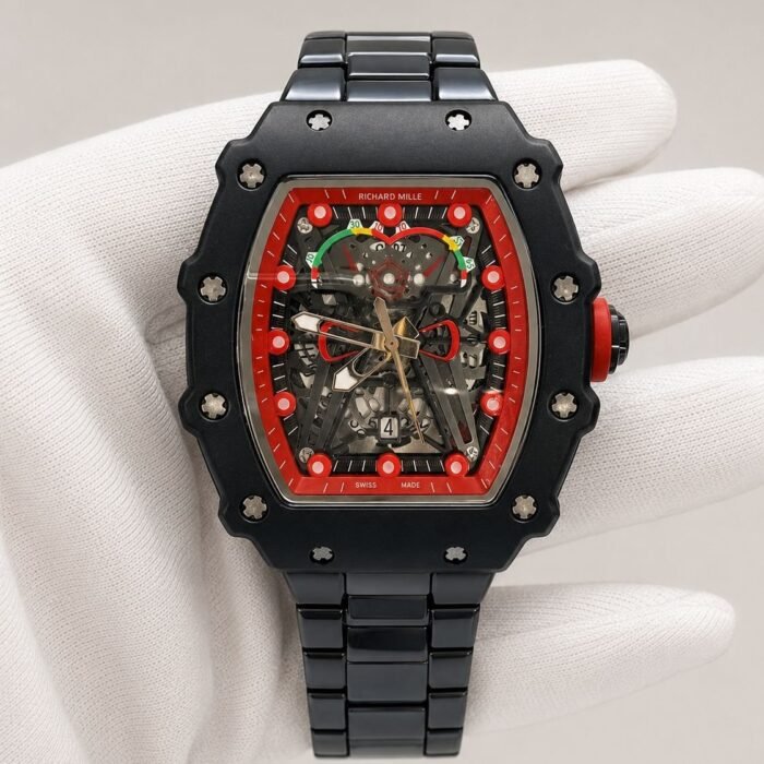 Richard Mille Skeleton Red / Black Ceramic
