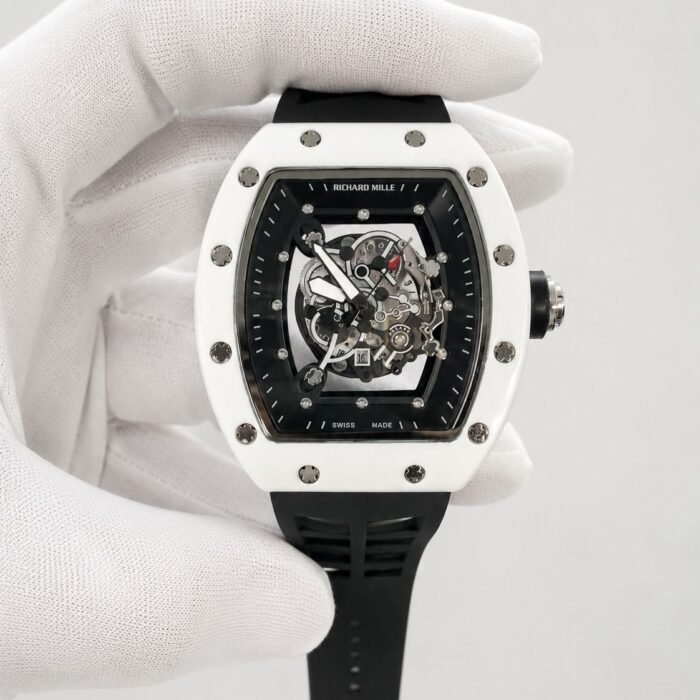Richard Mille Skeleton White Ceramic / Black