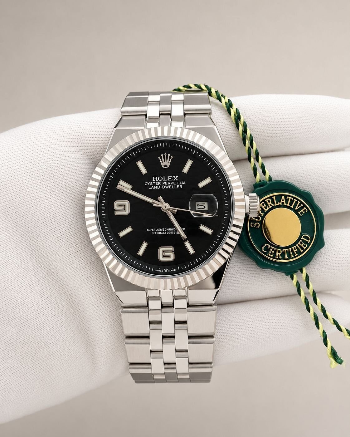 Rolex Land-Dweller Black Motif Dial Steel