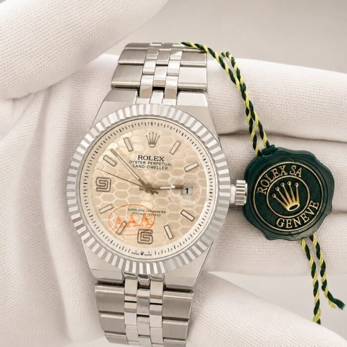 Rolex Land-Dweller Cream Motif Dial Steel