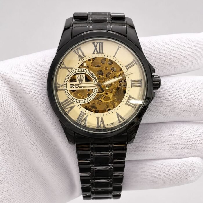 Rolex Skeleton Black / Gold