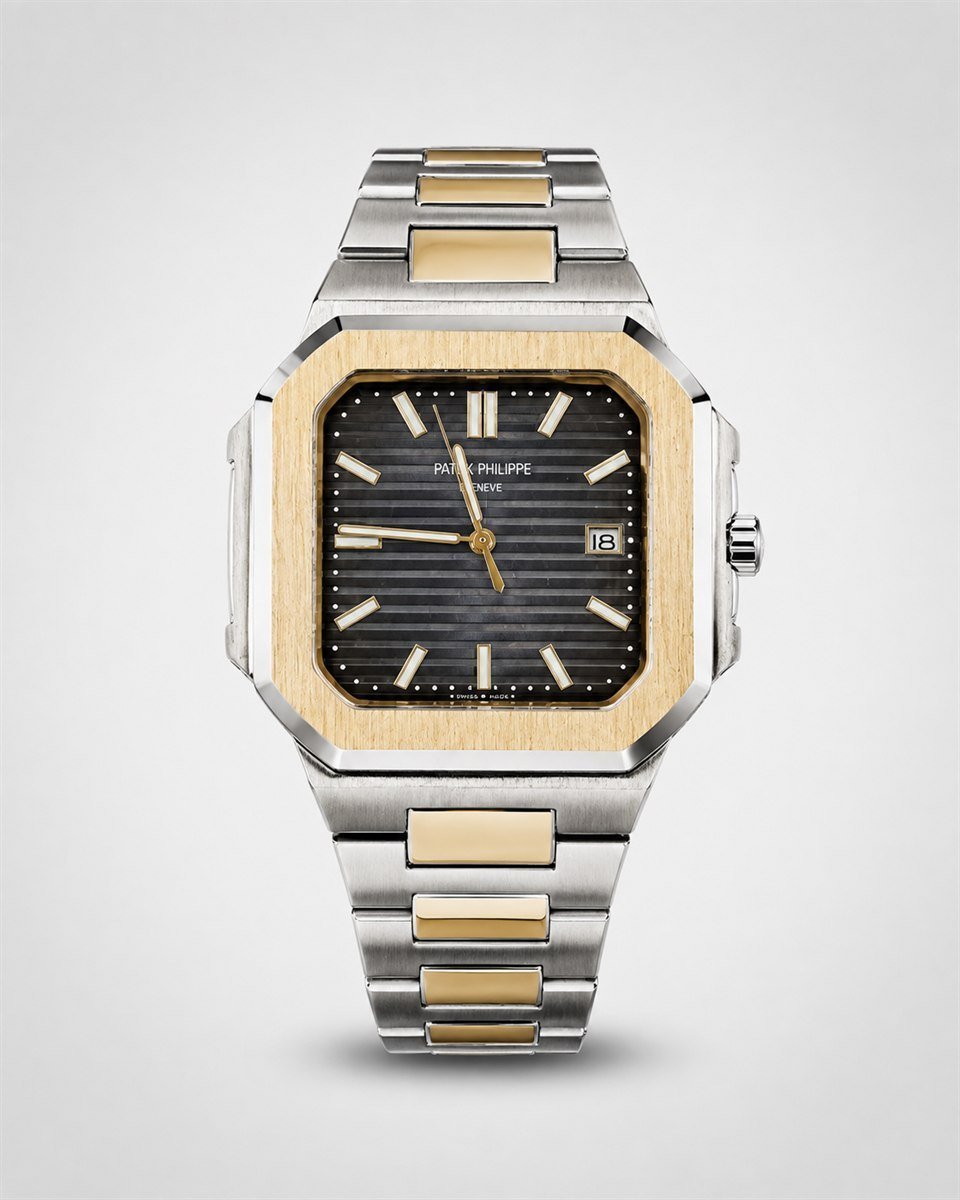 Patek Philippe Nautilus Square Two-Tone / Grey Dial